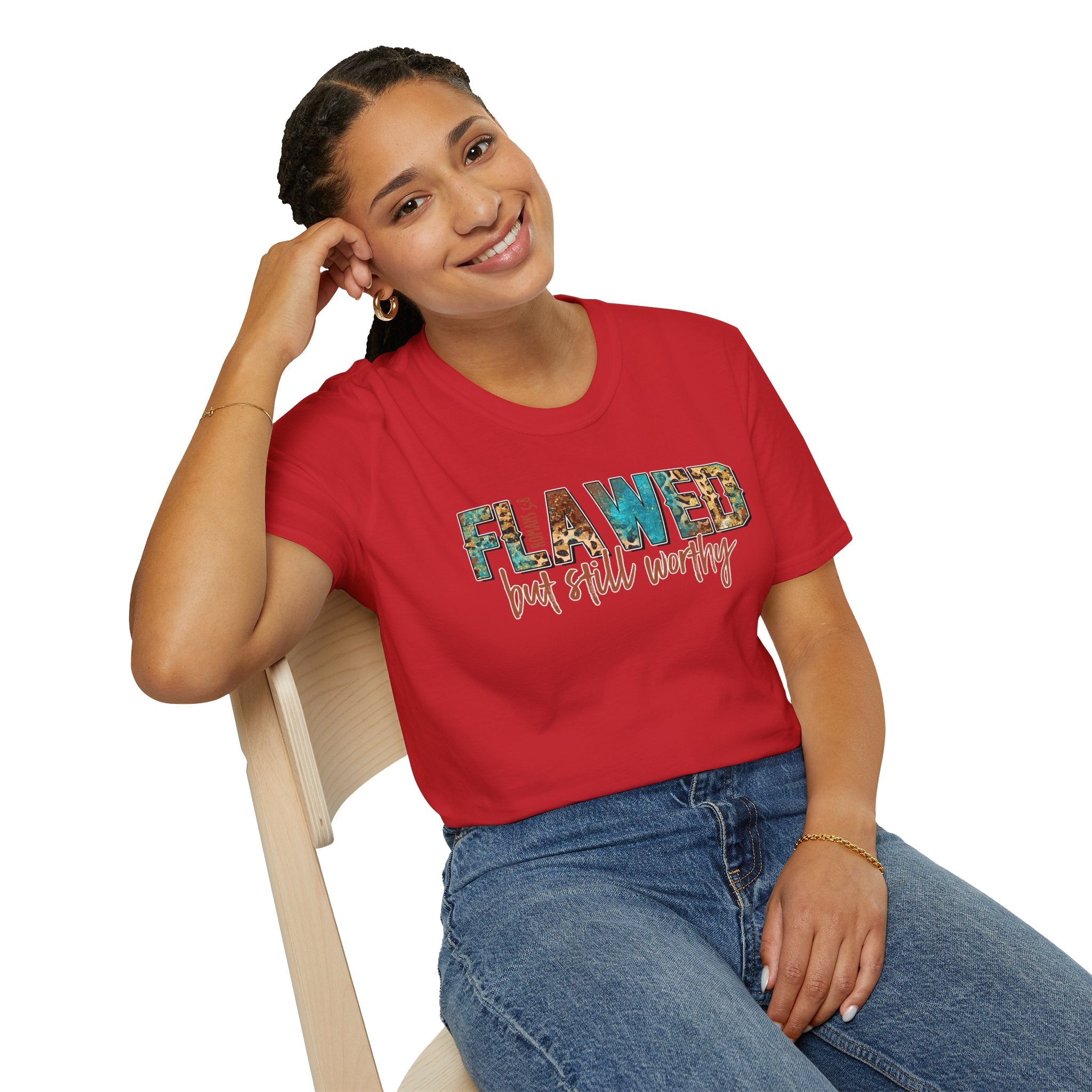 Flawed But Still Worthy T-Shirt – Inspirational Graphic Tee