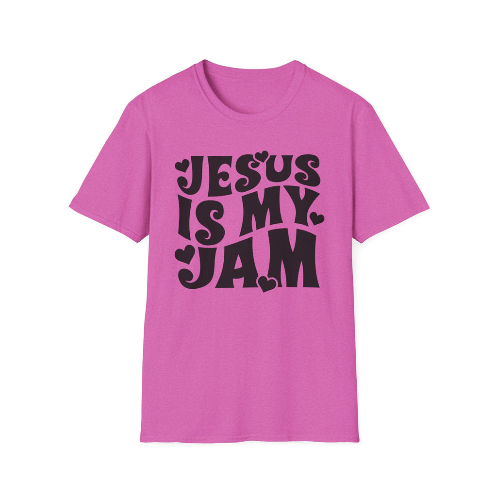 Jesus Is My Jam T-Shirt — Retro Heart Faith Tee