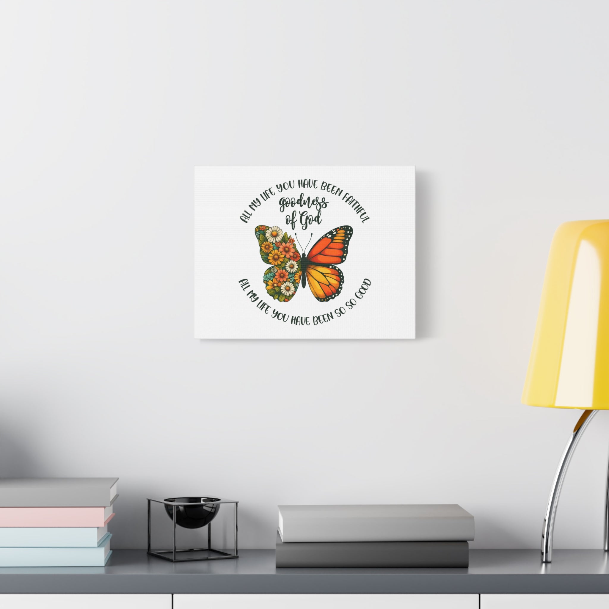Faithful Goodness of God Butterfly Canvas