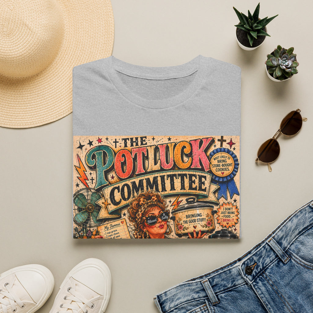 Potluck Committee T-Shirt — Vintage Retro Funny 'The Potluck Committee' Graphic Tee
