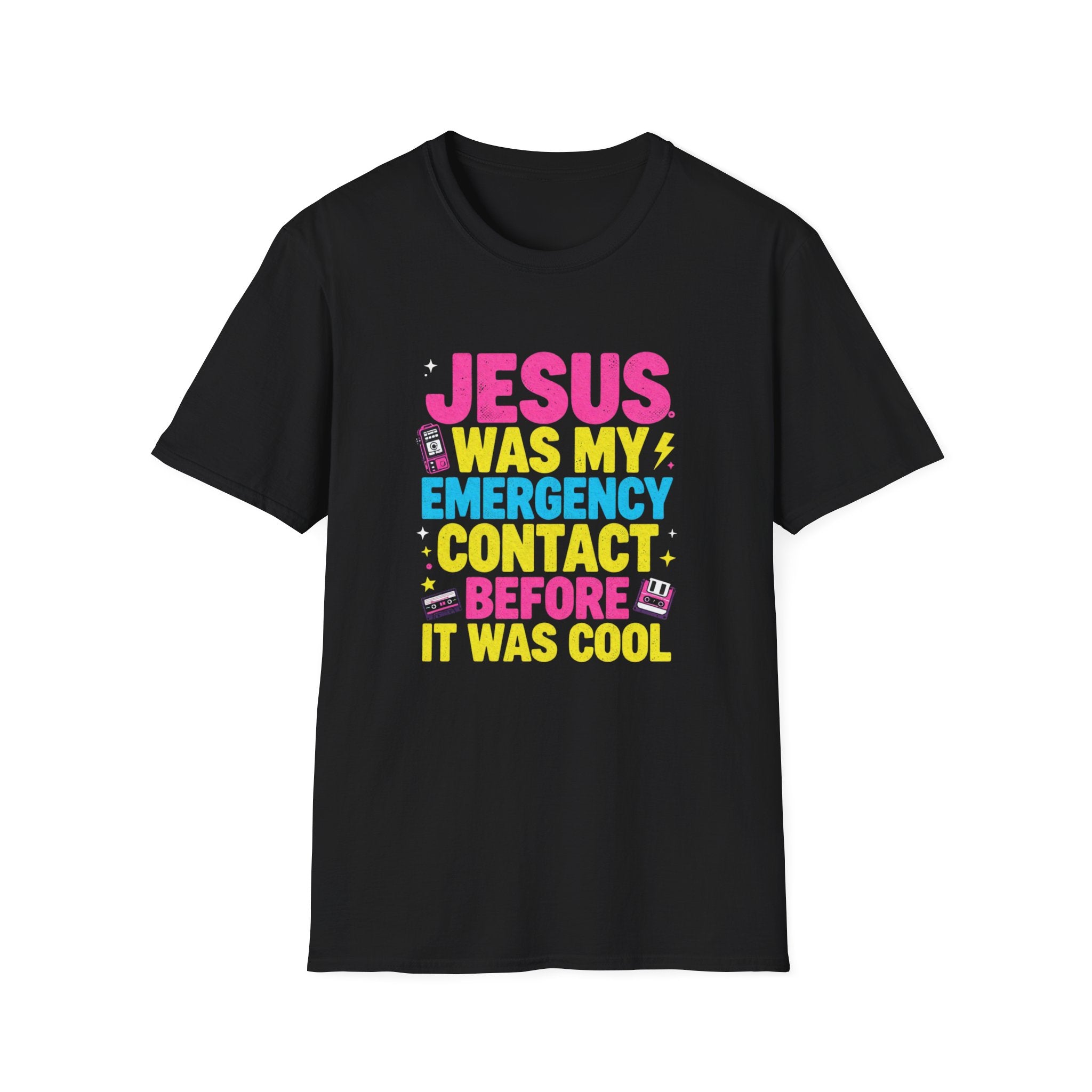 "Jesus Was My Emergency Contact Before It Was Cool" Christian Graphic Tee