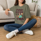 Too Saved For This T-Shirt — Retro Woman Graphic Christian Faith Tee