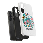 Tough Phone Case — “Love Like Jesus” Floral Christian iPhone Case