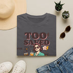Too Saved For This T-Shirt — Retro Woman Graphic Christian Faith Tee