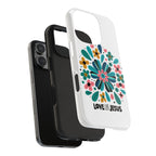 Tough Phone Case — “Love Like Jesus” Floral Christian iPhone Case