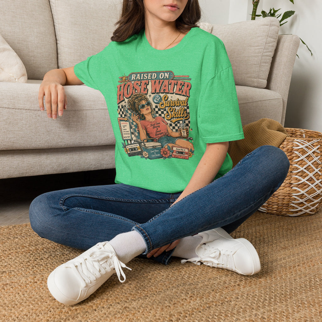 Raised on Hose Water Retro Graphic T-Shirt — Vintage Barber/Salon Vibes