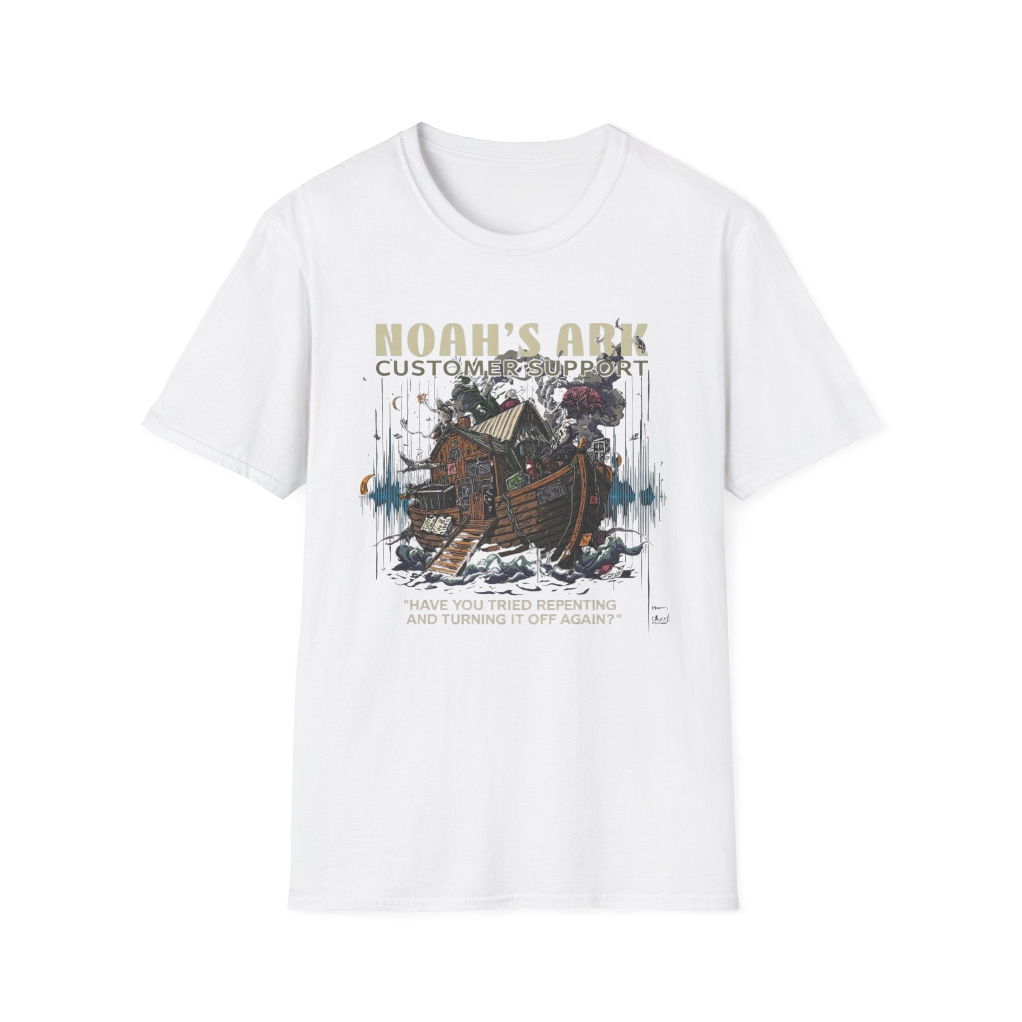 Noah's Ark Graphic T‑Shirt — Vintage Ark Illustration with Animals