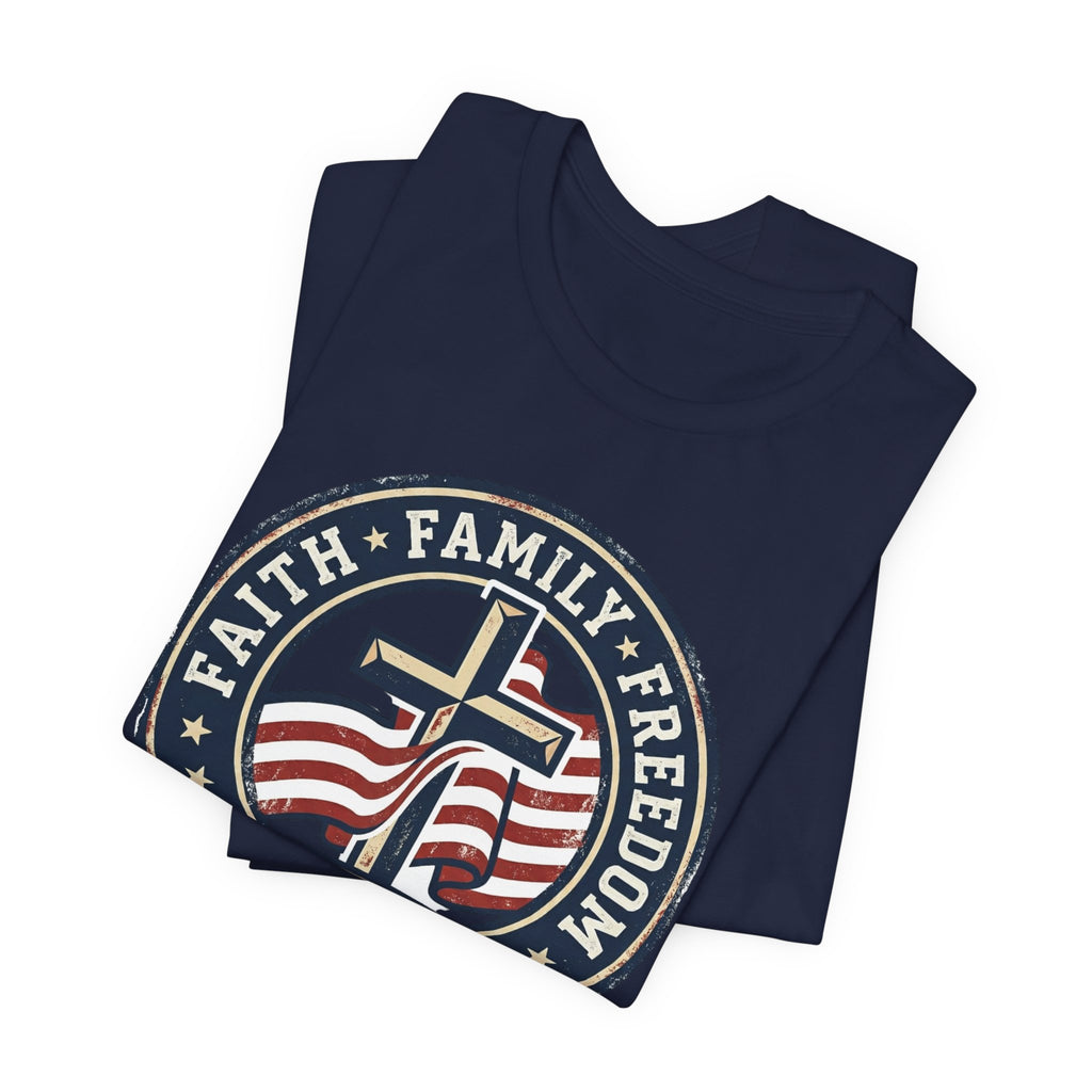 Faith Family Freedom Tee | patriotic, faith-based, vintage Americana