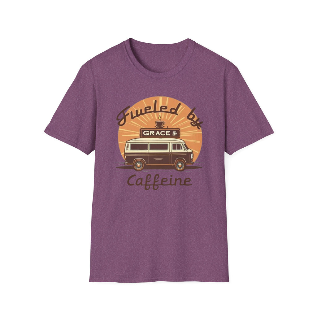 Fueled by Grace & Caffeine Van T-Shirt — Retro Coffee Roadtrip Tee
