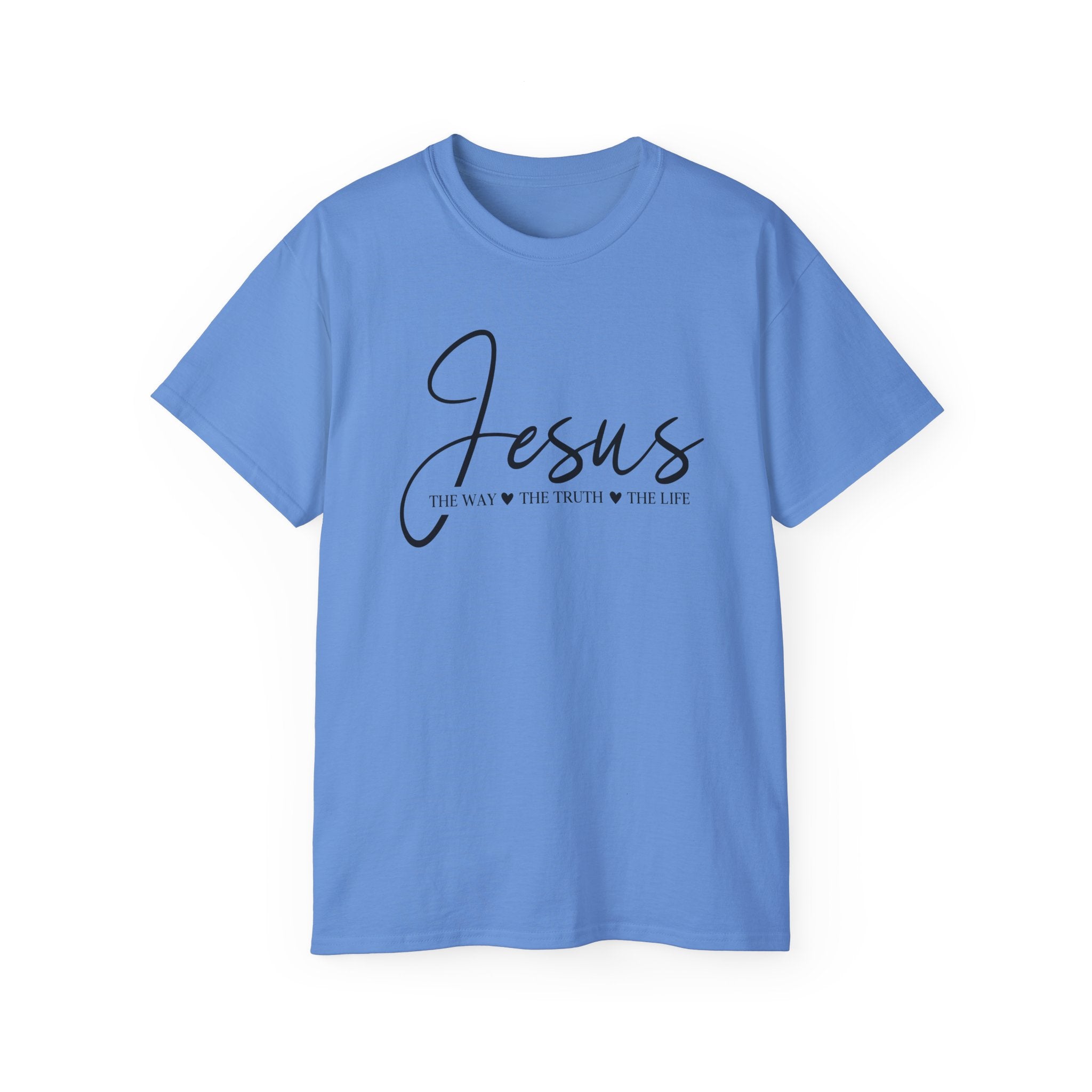Jesus Script Tee — "Jesus: The Way The Truth The Life" Christian Faith T-Shirt