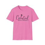 Created With a Purpose Christian T-Shirt — Faith Cross Inspirational Tee