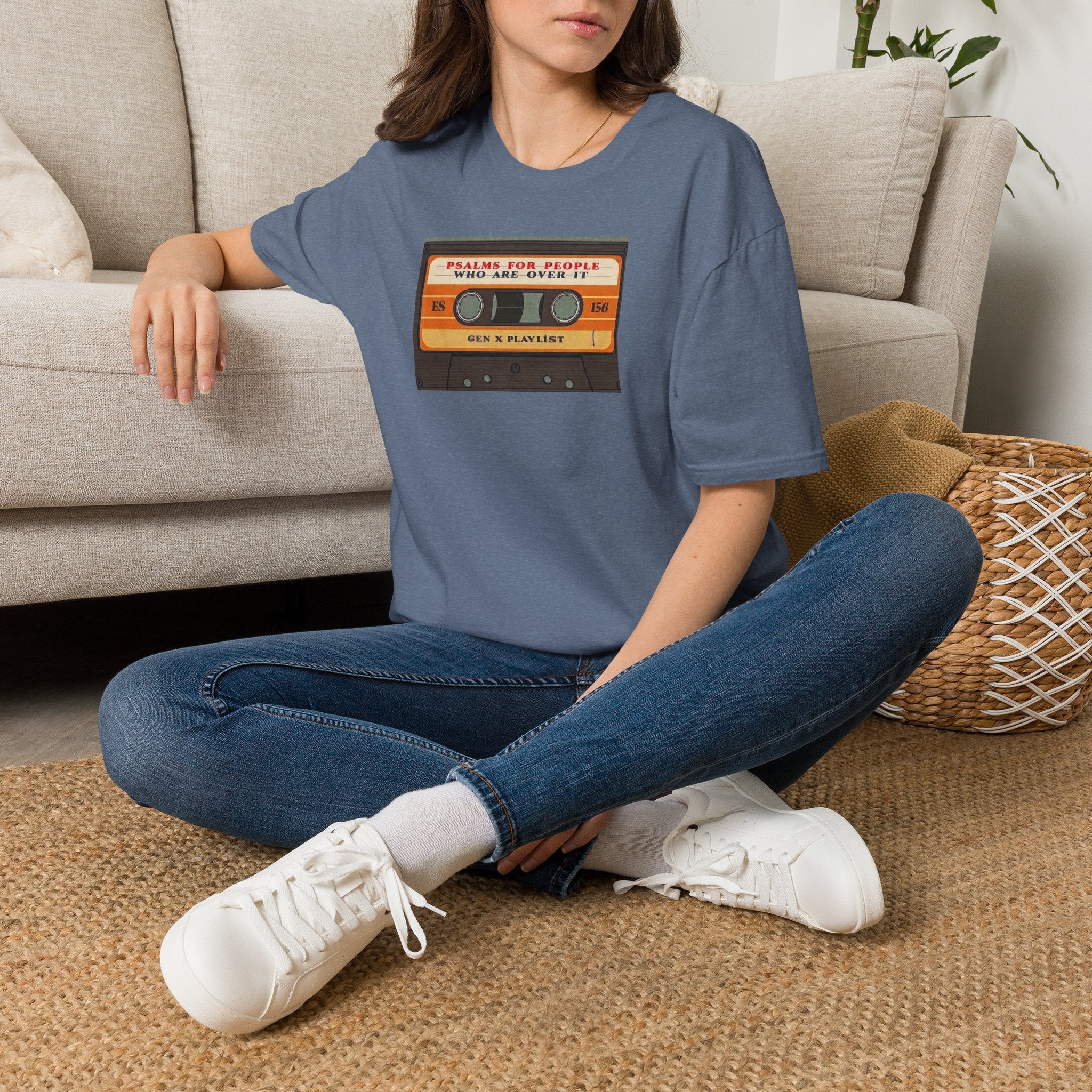 Retro Cassette T-Shirt — "Mixtapes for People Who Are Over It" Vintage Music Tee