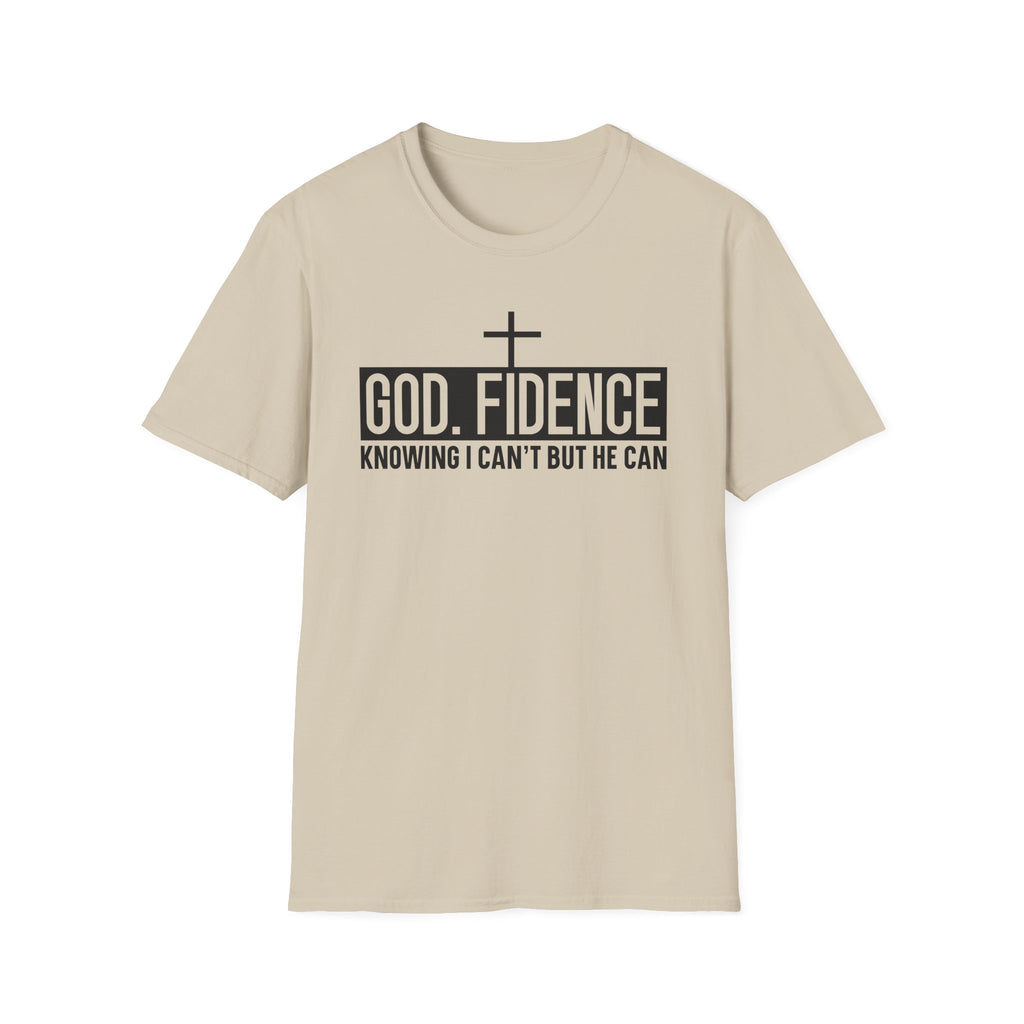 Faith Confidence T-Shirt — "God. Fidence" Christian Inspirational Tee