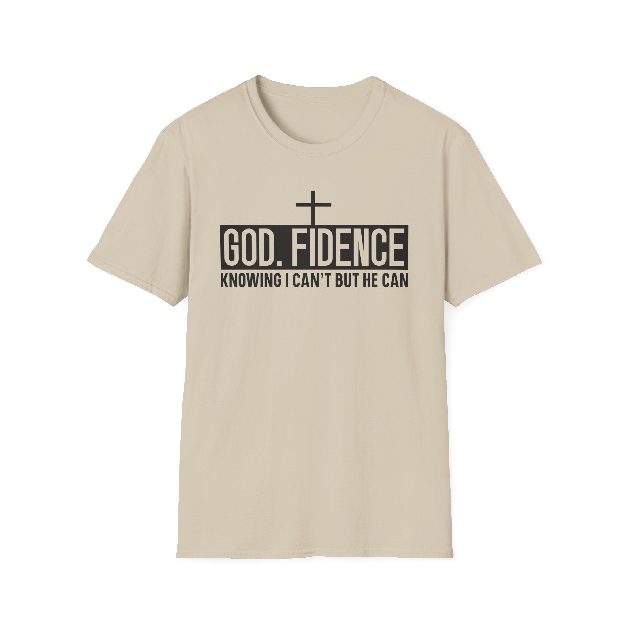Faith Confidence T-Shirt — "God. Fidence" Christian Inspirational Tee