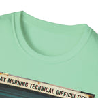 T-Shirt - "Sunday Morning Technical Difficulties" Vintage VHS Graphic