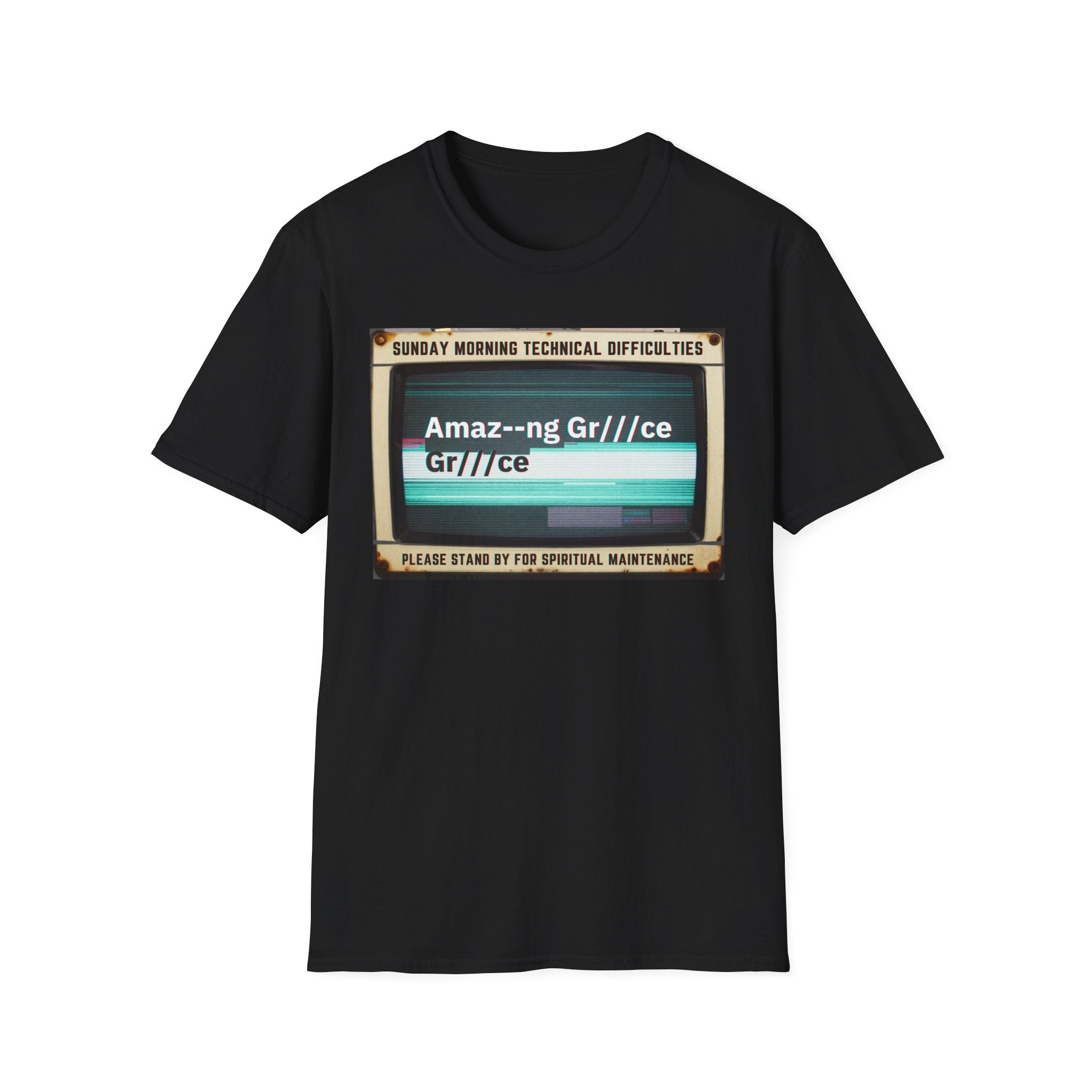 T-Shirt - "Sunday Morning Technical Difficulties" Vintage VHS Graphic