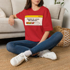 T-Shirt — "Powered by Jesus and Sarcasm" Graphic Tee