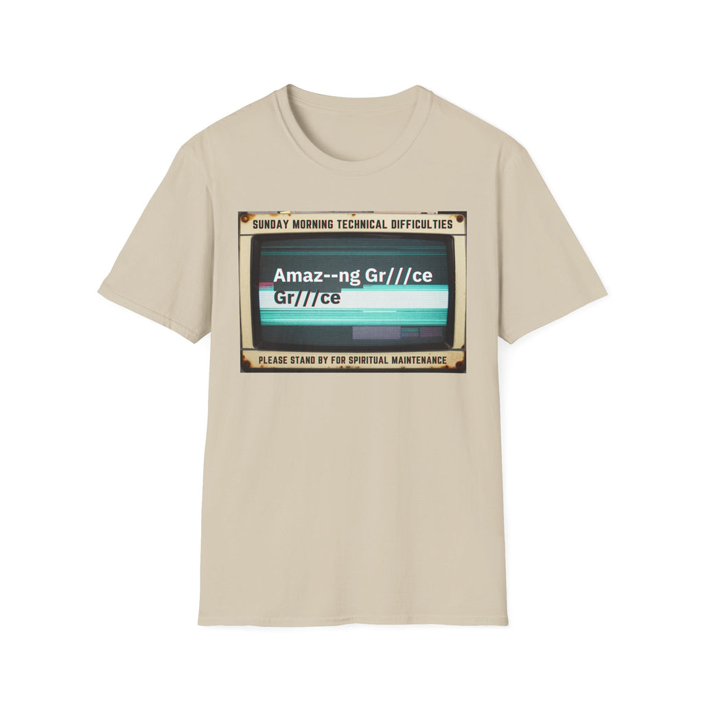 T-Shirt - "Sunday Morning Technical Difficulties" Vintage VHS Graphic