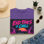 Retro 'End Times & Chill' T-Shirt — Vaporwave Sunset Tee