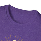 Radiant gold cross T-Shirt--Faith in Full Light