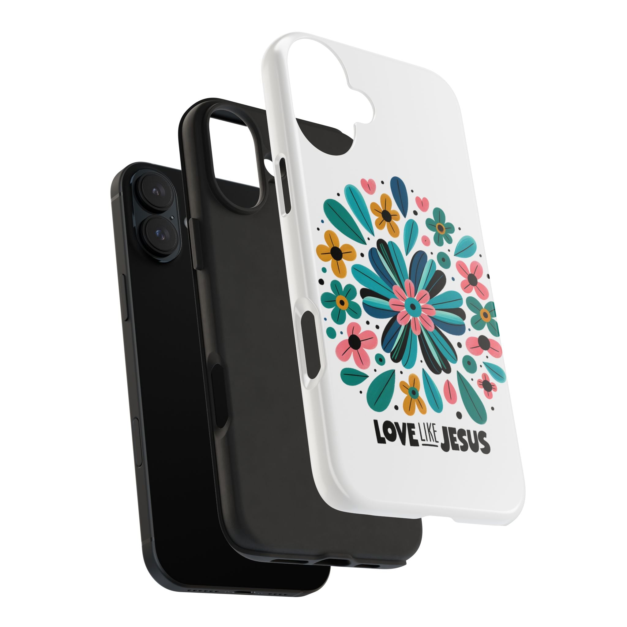 Tough Phone Case — “Love Like Jesus” Floral Christian iPhone Case