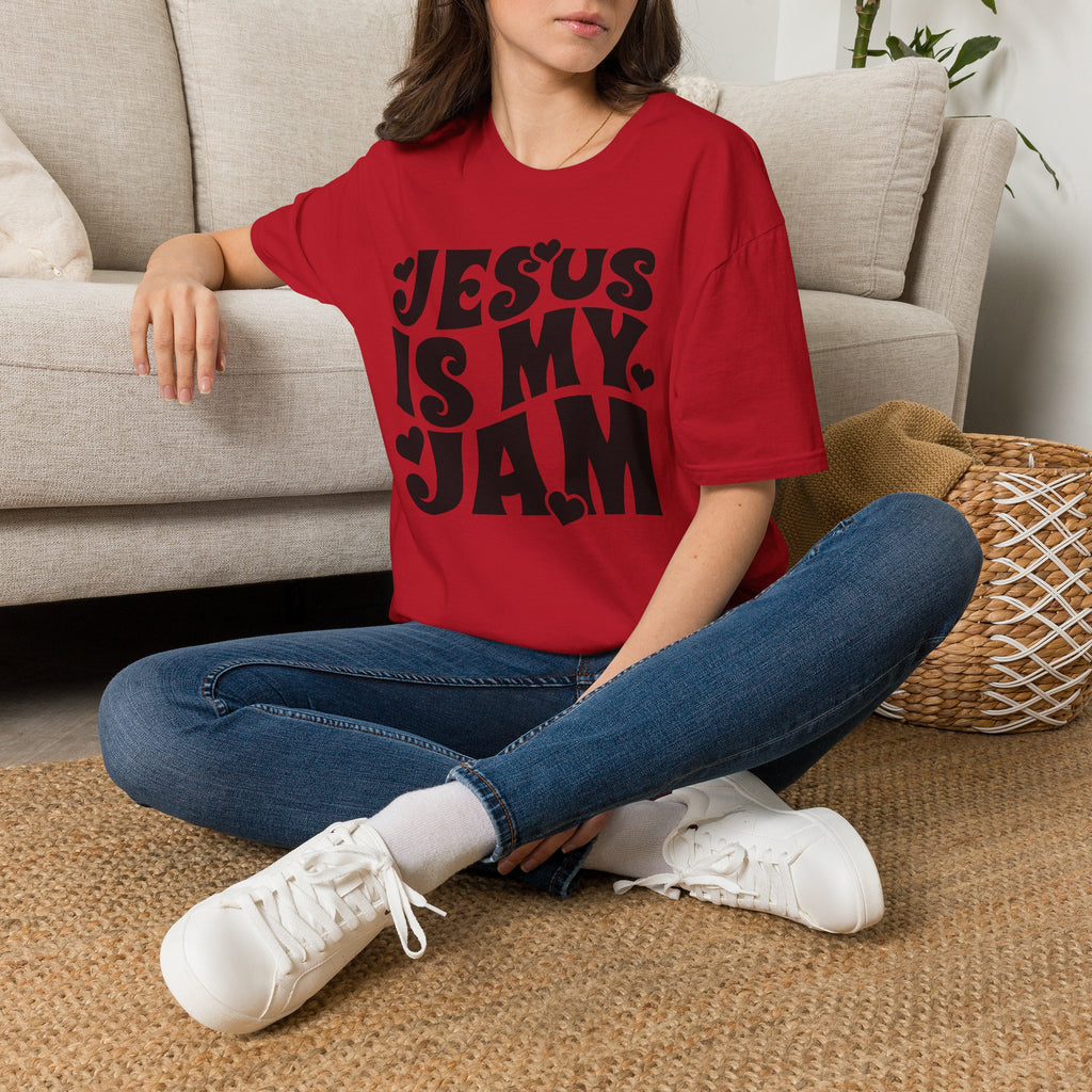 Jesus Is My Jam T-Shirt — Retro Heart Faith Tee