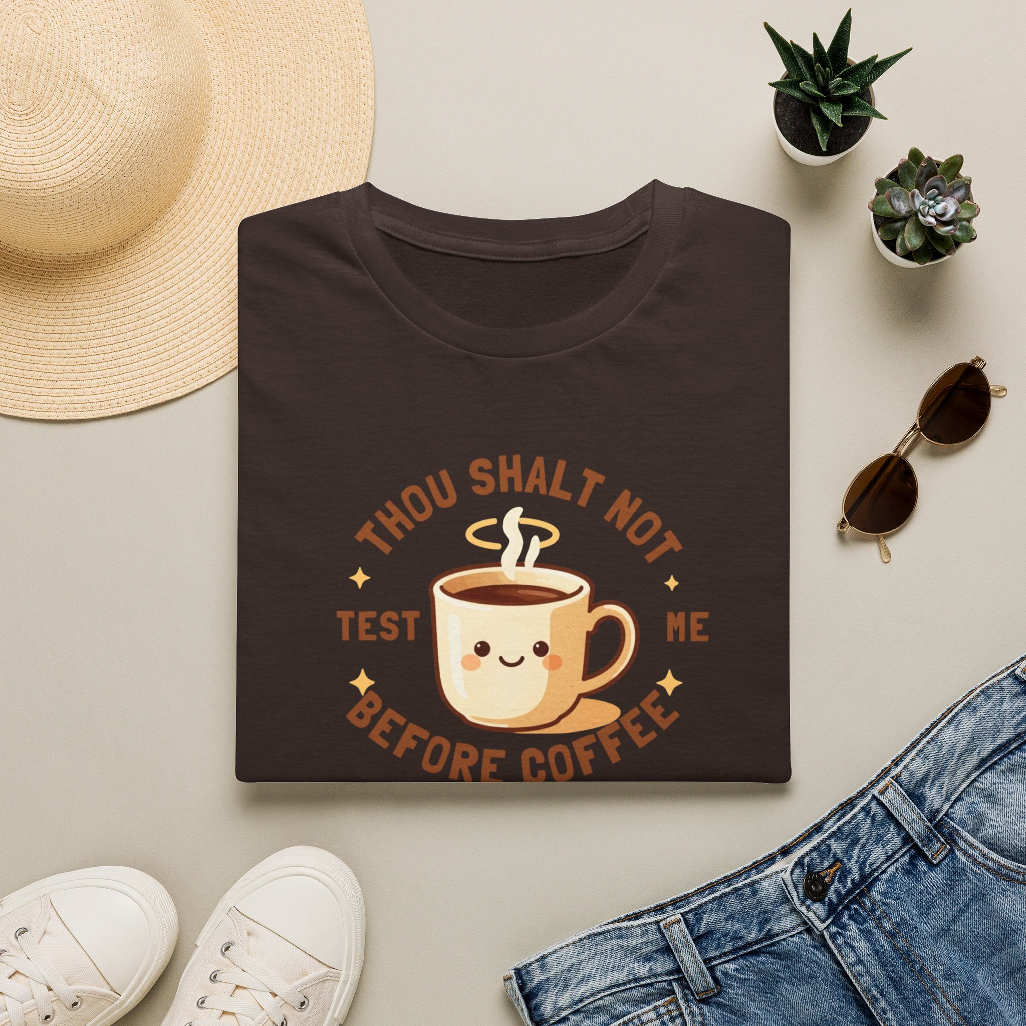 Thou Shalt Not Test Me Before Coffee T-Shirt