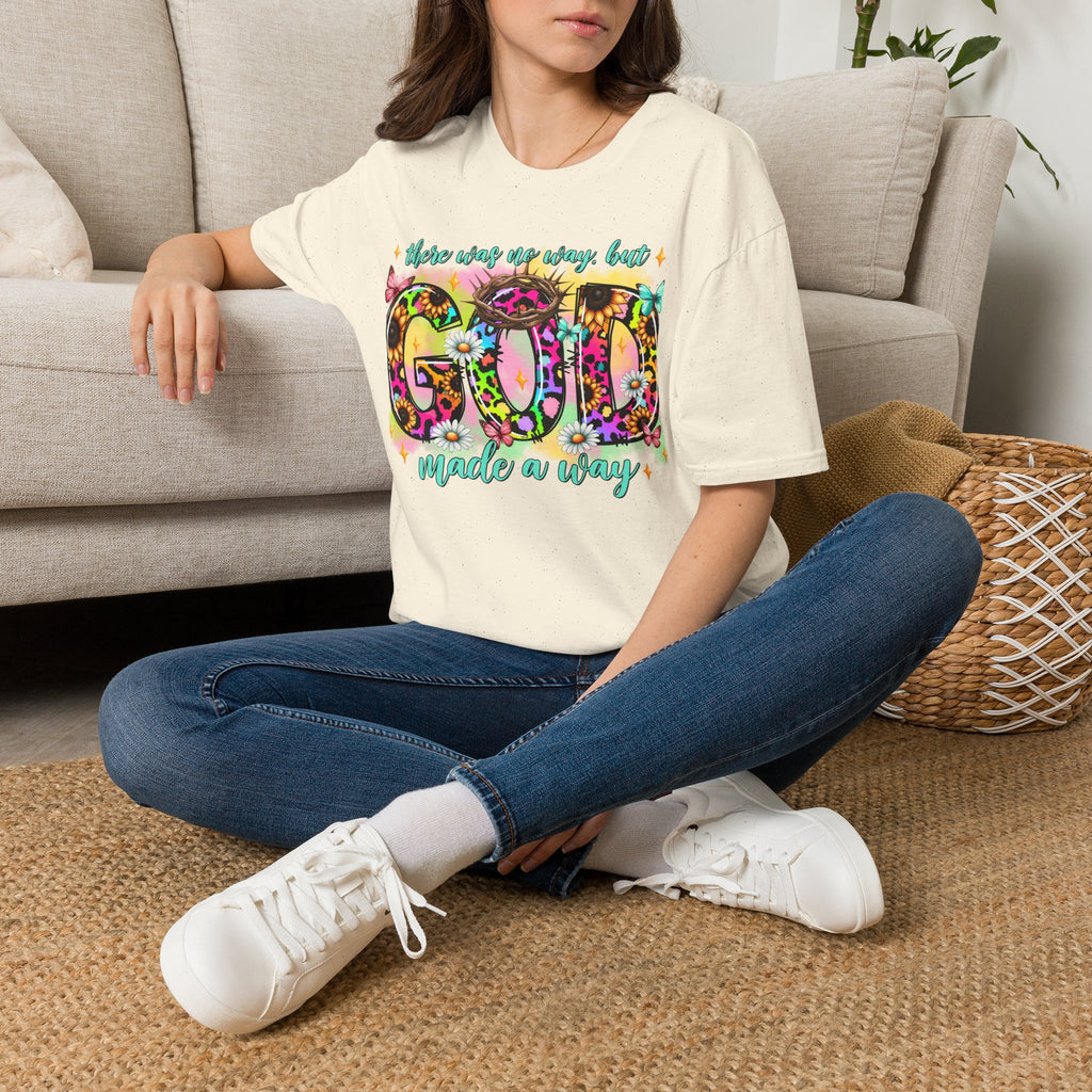 Floral 'God Made a Way' Christian Graphic T-Shirt