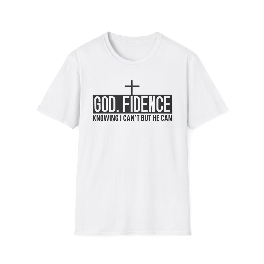 Faith Confidence T-Shirt — "God. Fidence" Christian Inspirational Tee
