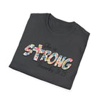 She Is Strong Floral T‑Shirt — Proverbs 31:25 Inspirational Women’s Tee