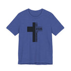 Christian Cross T-Shirt – 'Jesus, Forgiving, Love, Kindness' Word Cloud Tee