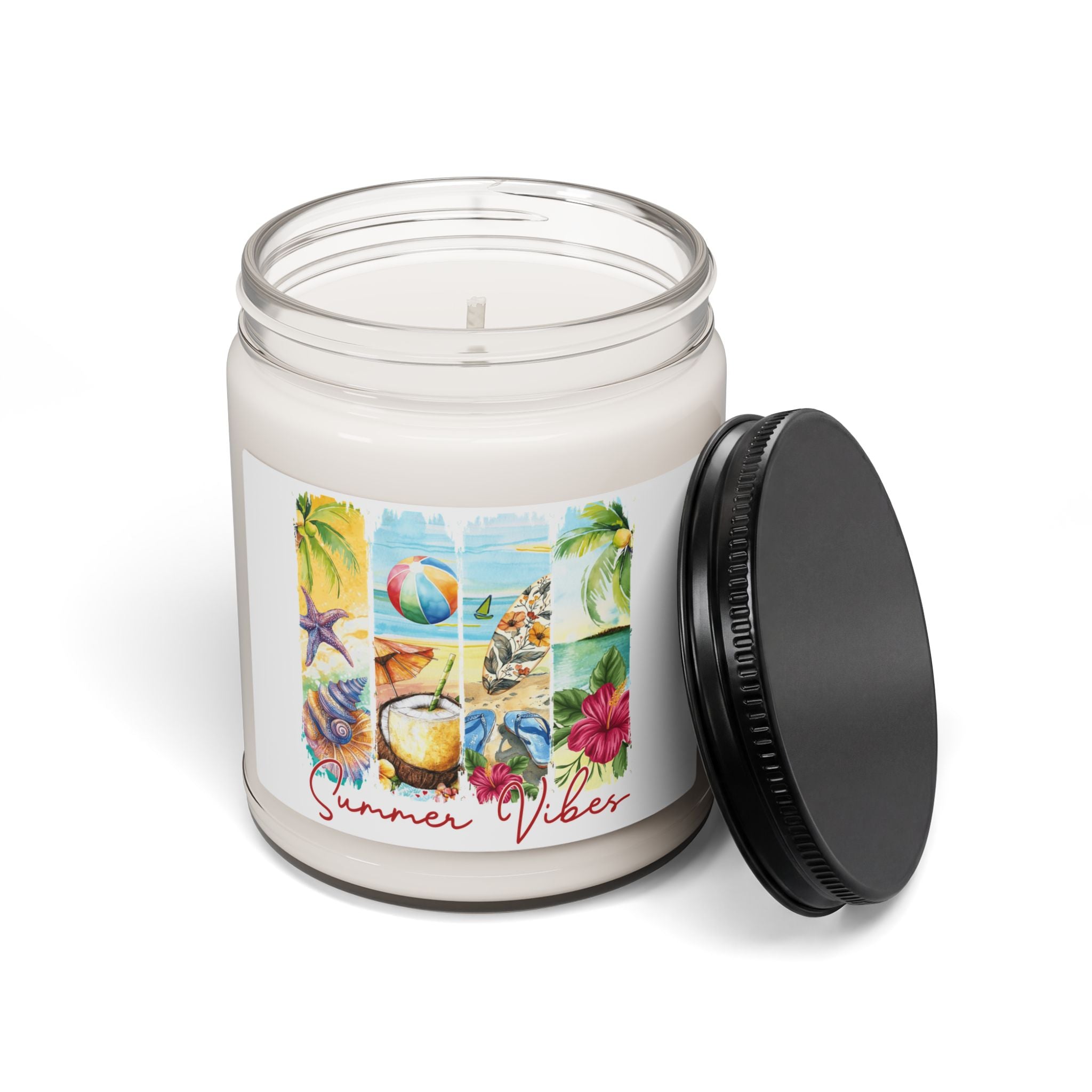 Summer Vibes Soy Candle — 9oz Scented Beach Candle