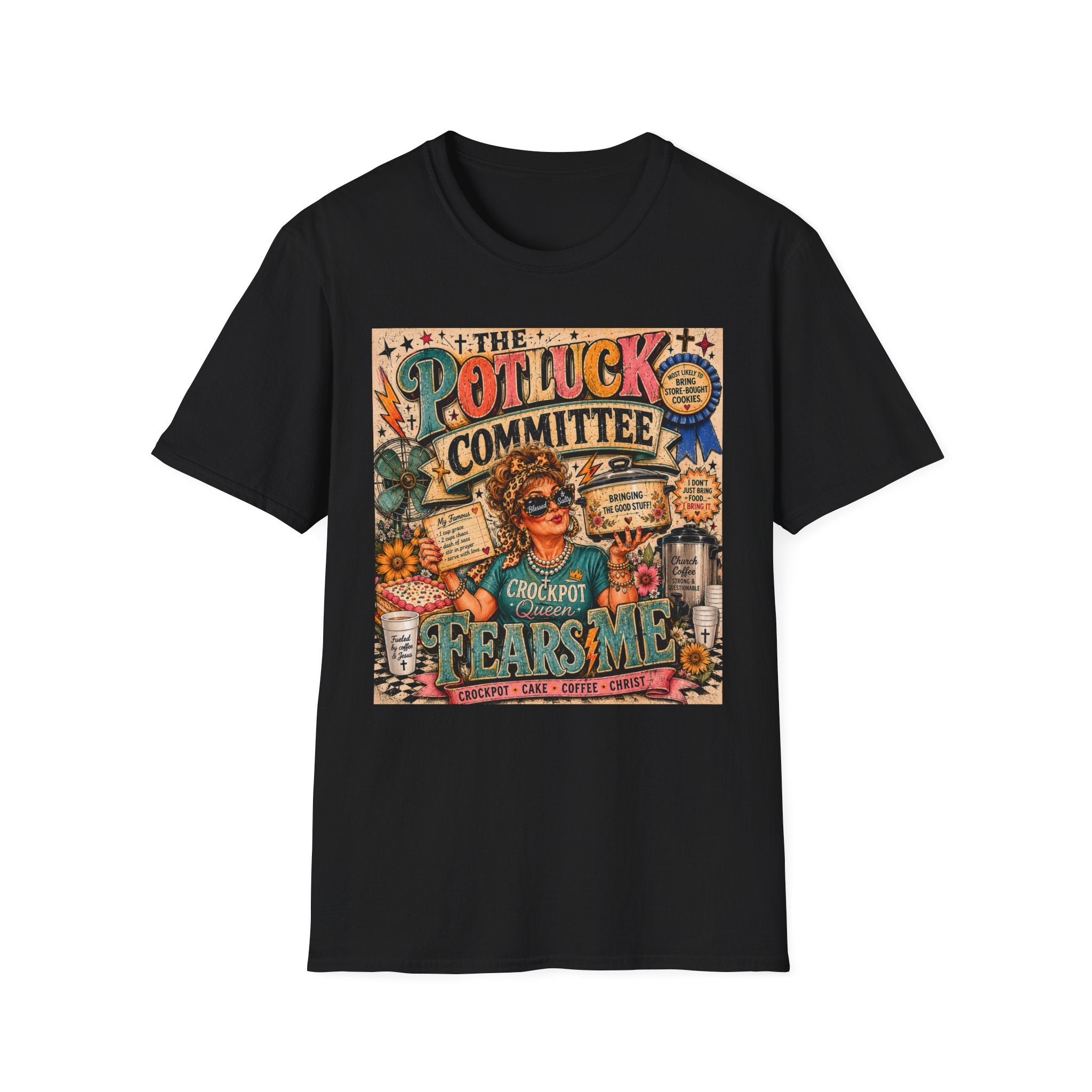 Potluck Committee T-Shirt — Vintage Retro Funny 'The Potluck Committee' Graphic Tee