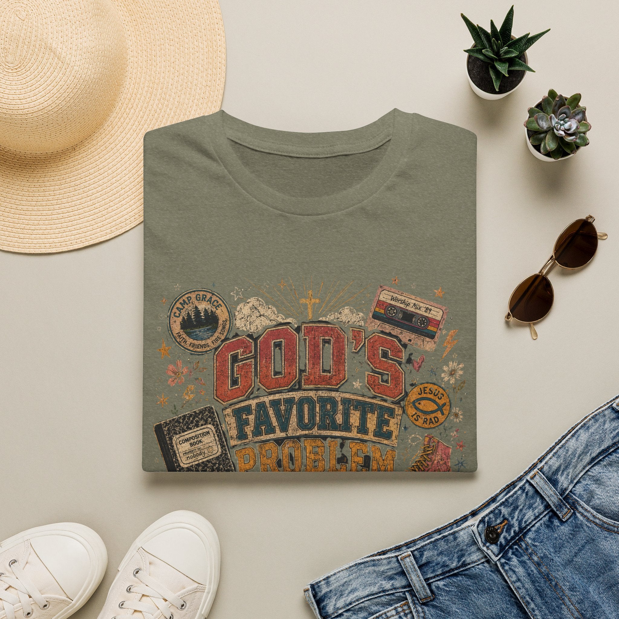 God's Favorite Problem Child T-Shirt — Vintage Faith Graphic Tee