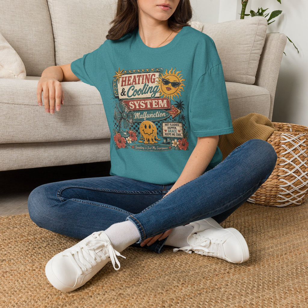 Heating & Cooling System T-Shirt — Retro HVAC Vacation Vibes Tee