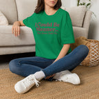 Covered in Grace T‑Shirt — "Running on Coffee, Slightly Unhinged but Saved" Christian Graphic Tee