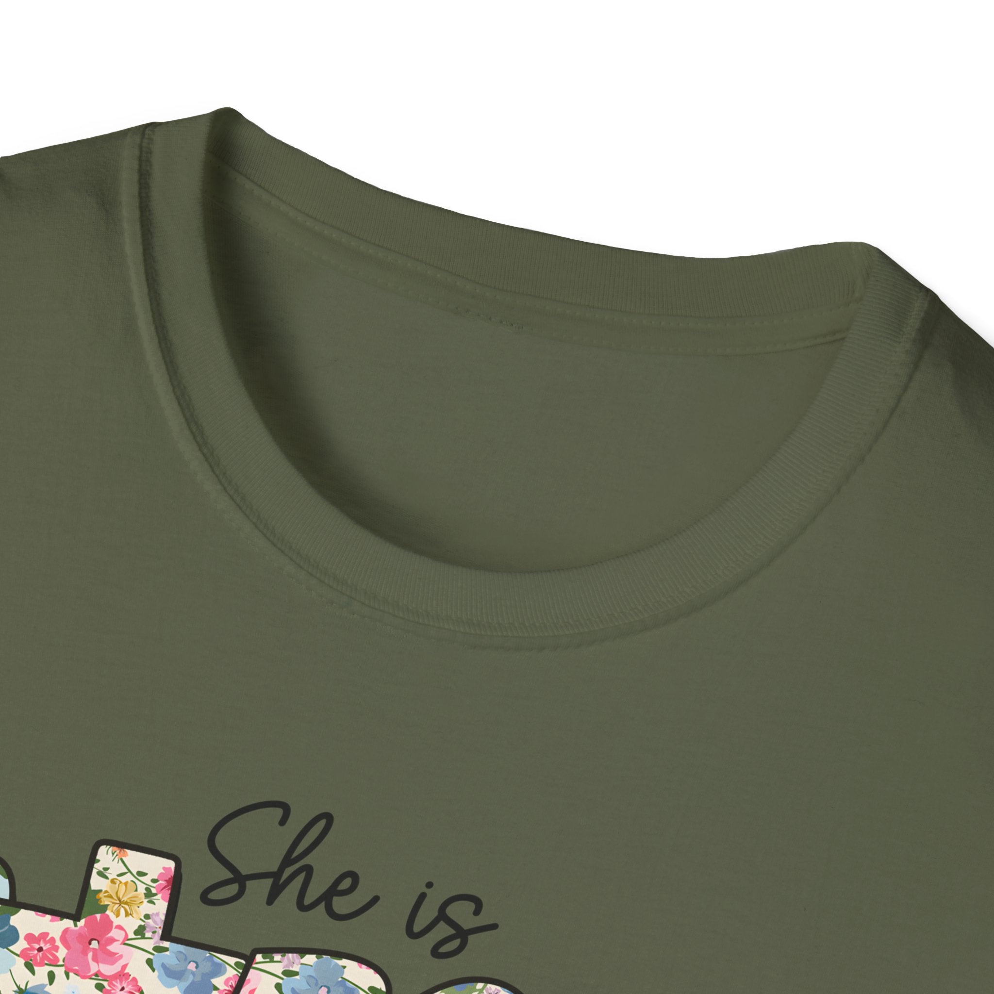 She Is Strong Floral T‑Shirt — Proverbs 31:25 Inspirational Women’s Tee