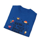 God Is So Much Bigger Than… T‑Shirt — Inspirational Christian Faith Tee with Cute Icons