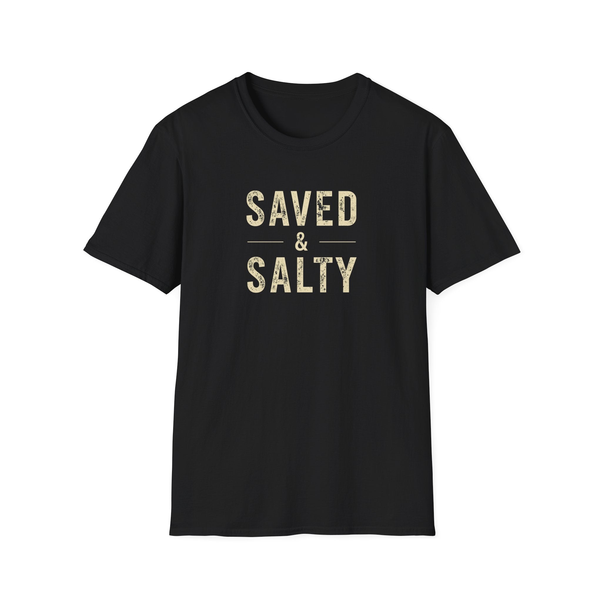 Saved & Salty T‑Shirt — Christian Beachy Faith Graphic Tee