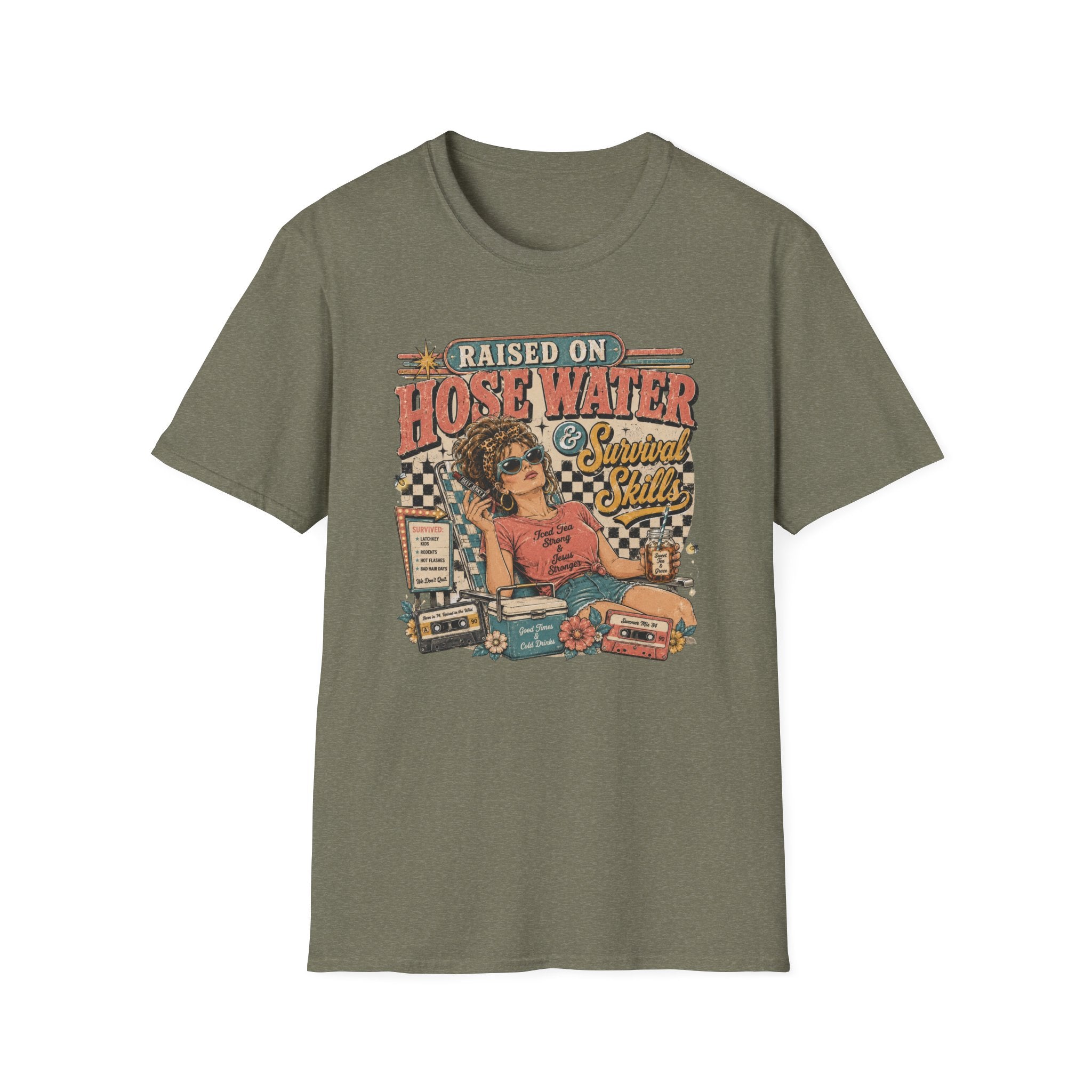 Raised on Hose Water Retro Graphic T-Shirt — Vintage Barber/Salon Vibes