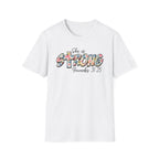She Is Strong Floral T‑Shirt — Proverbs 31:25 Inspirational Women’s Tee