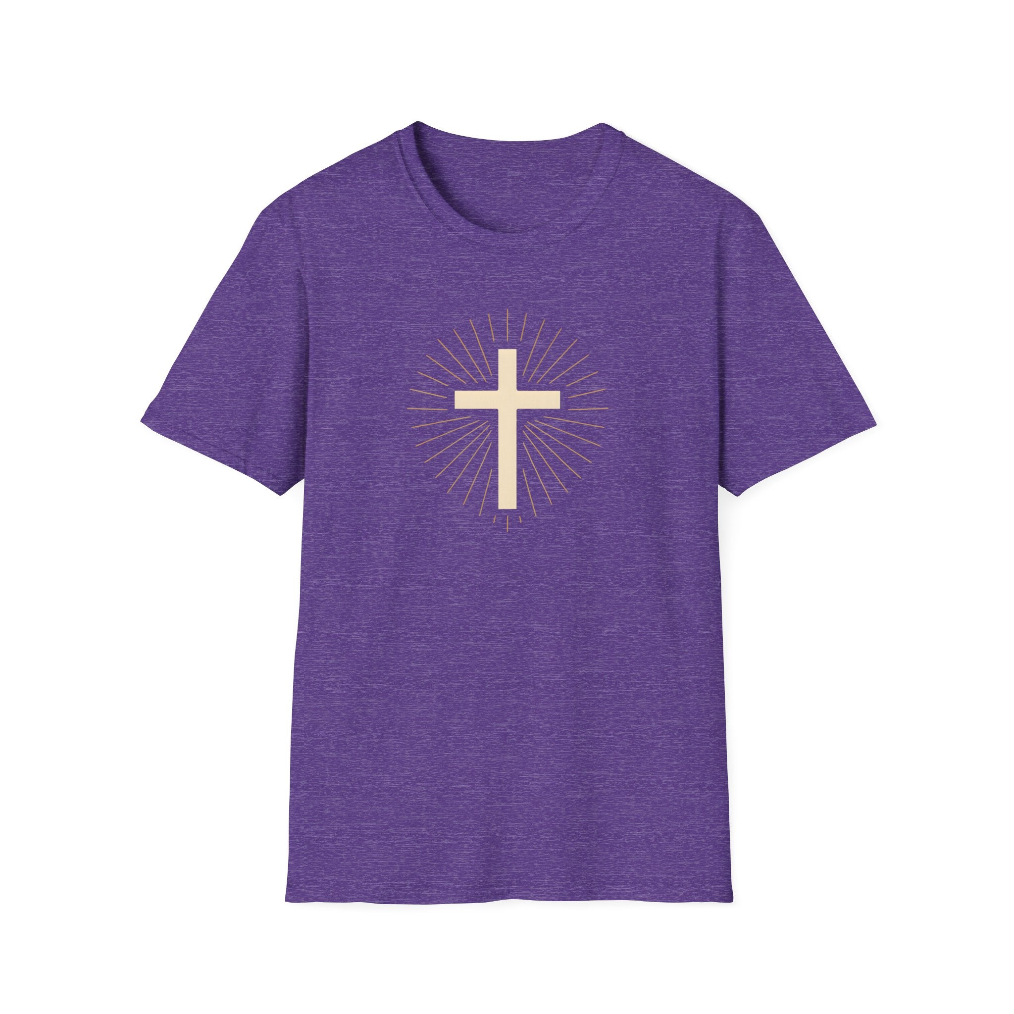 Radiant gold cross T-Shirt--Faith in Full Light