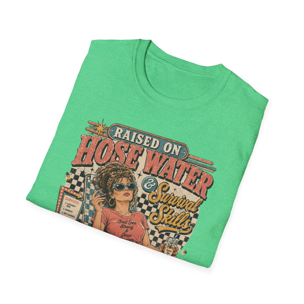 Raised on Hose Water Retro Graphic T-Shirt — Vintage Barber/Salon Vibes