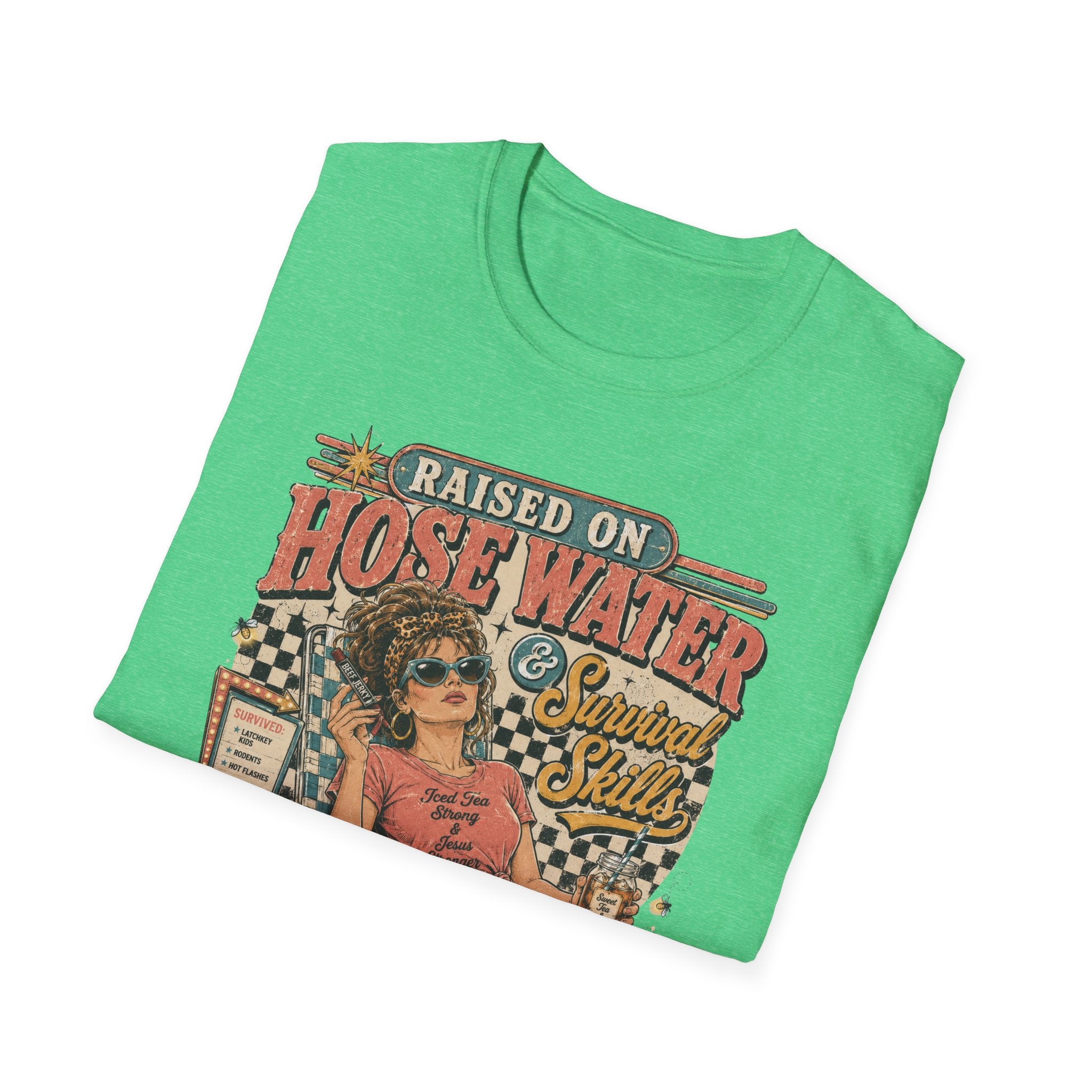 Raised on Hose Water Retro Graphic T-Shirt — Vintage Barber/Salon Vibes