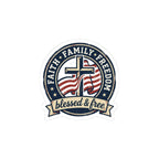 Faith Family Freedom 'Blessed & Free' Kiss-Cut Sticker | Patriotic, Vintage Americana