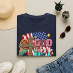 God Blessed the USA T-Shirt — Patriotic Christian Flag Tee