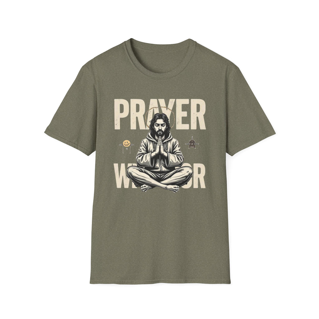 Prayer Warrior T-Shirt — Meditative Jesus Graphic Tee