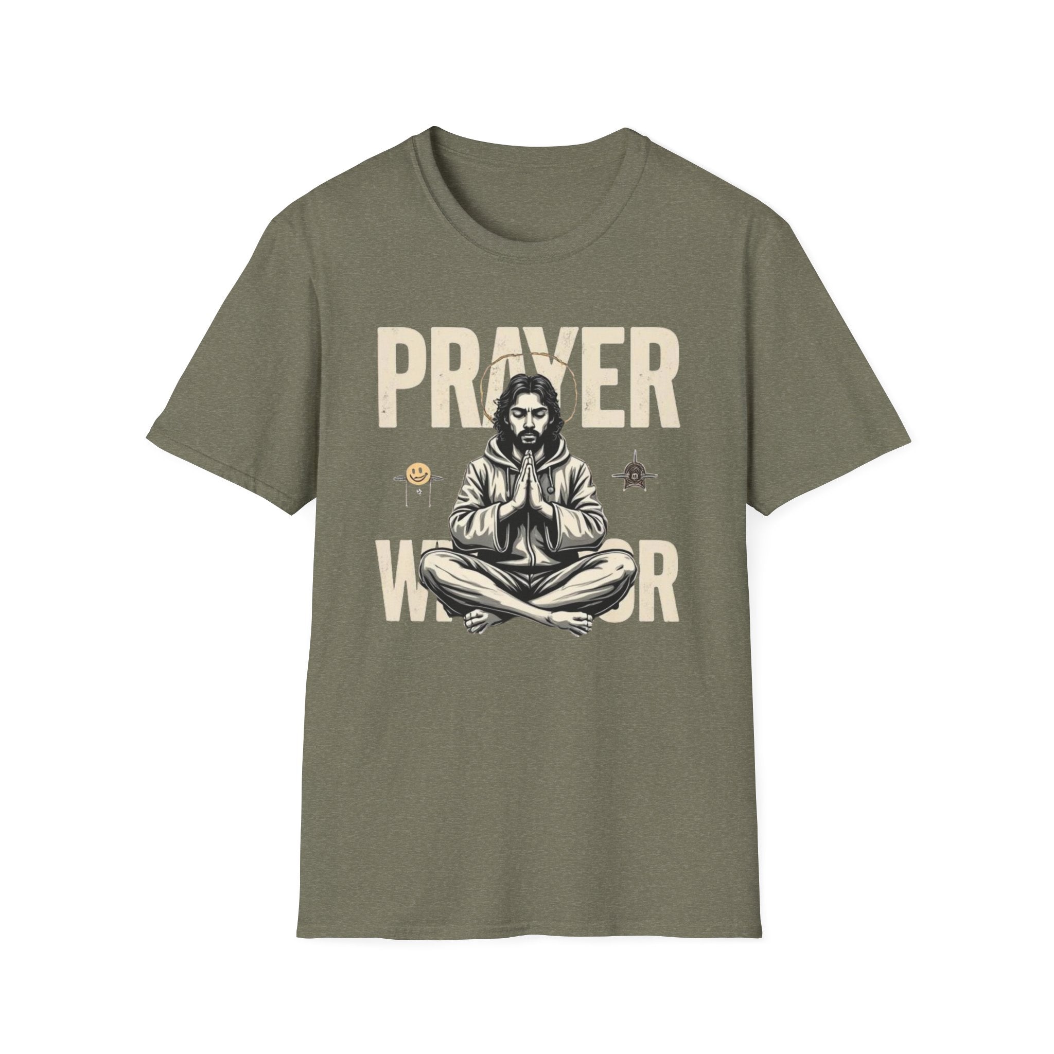 Prayer Warrior T-Shirt — Meditative Jesus Graphic Tee