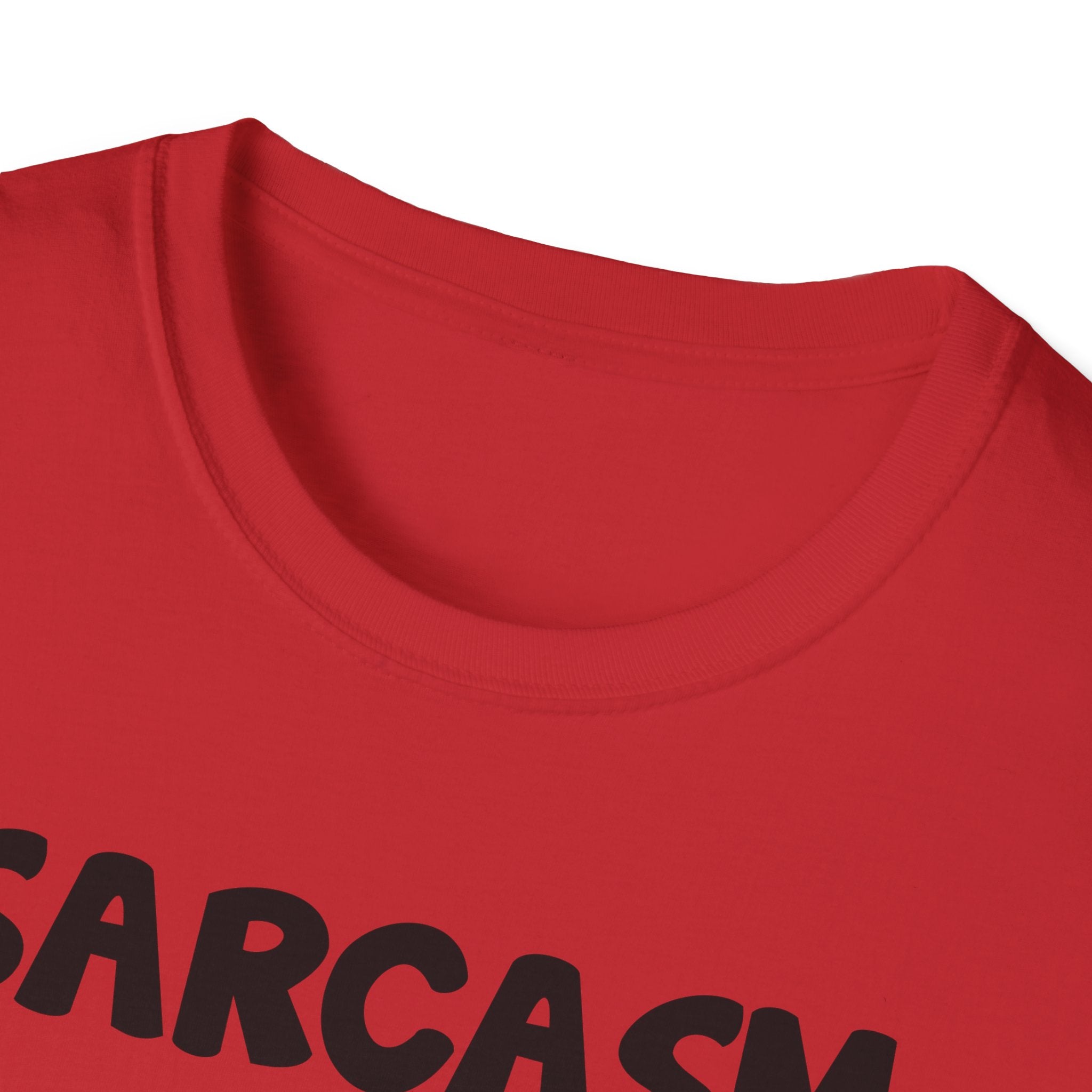 Sarcasm T-Shirt — "Sarcasm because slapping people is probably a sin" Funny Graphic Tee