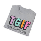 TGIF "Thank God I’m Forgiven" T-Shirt — Colorful Christian Faith Tee